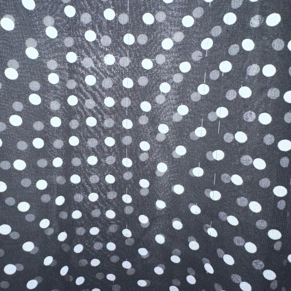 Chaus Black Top with White Polka Dots